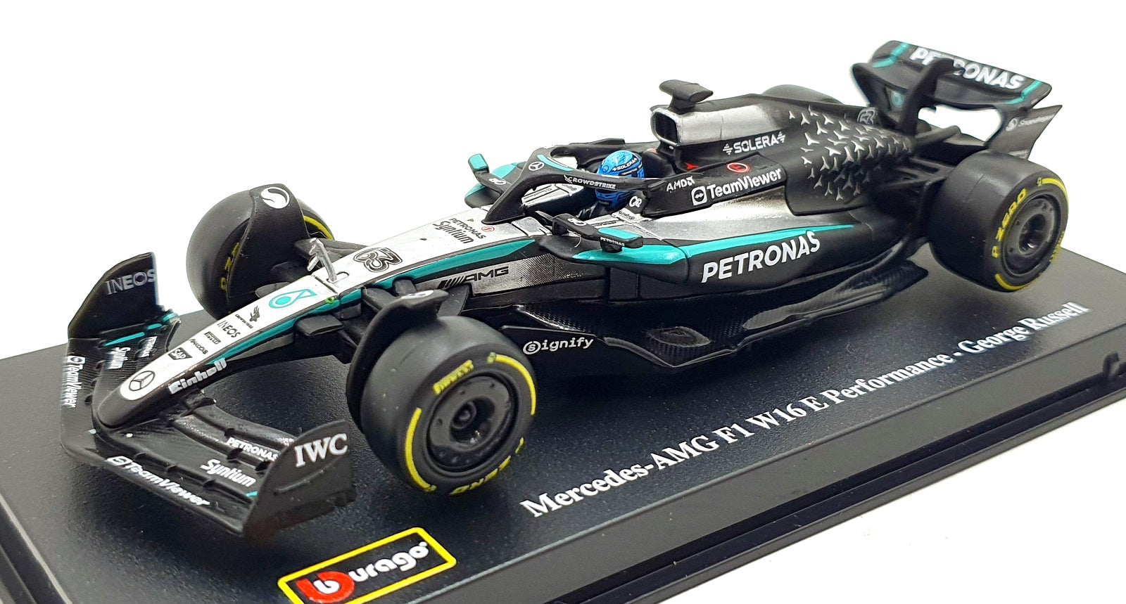 Burago 1/43 Scale 18-38238 - F1 Mercedes Petronas W16 2025 #63 G.Russell
