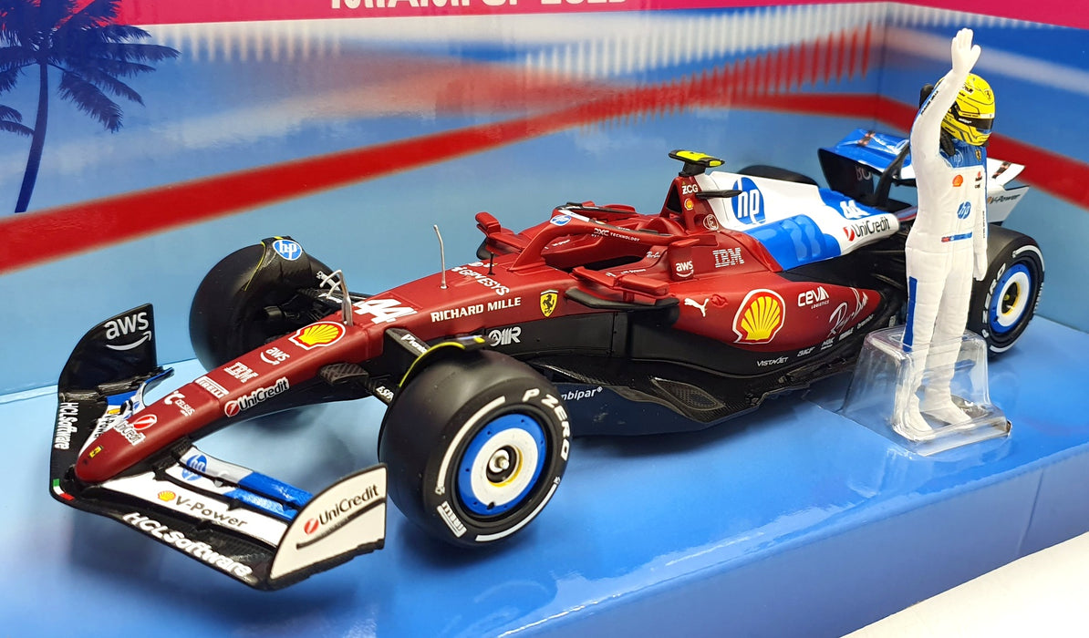 Burago 1/24 Scale Diecast 18-26827 - Ferrari F1 SF-25 Miami GP 2025 #44 Hamilton