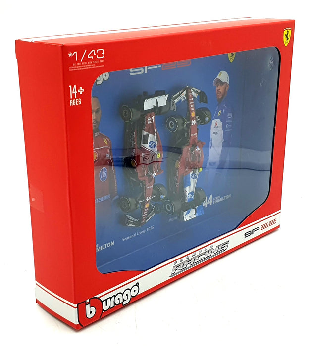 Burago 1/43 Scale 18-36856 Ferrari SF-25 F1 2025 #44 Miami/Seasonal Hamilton