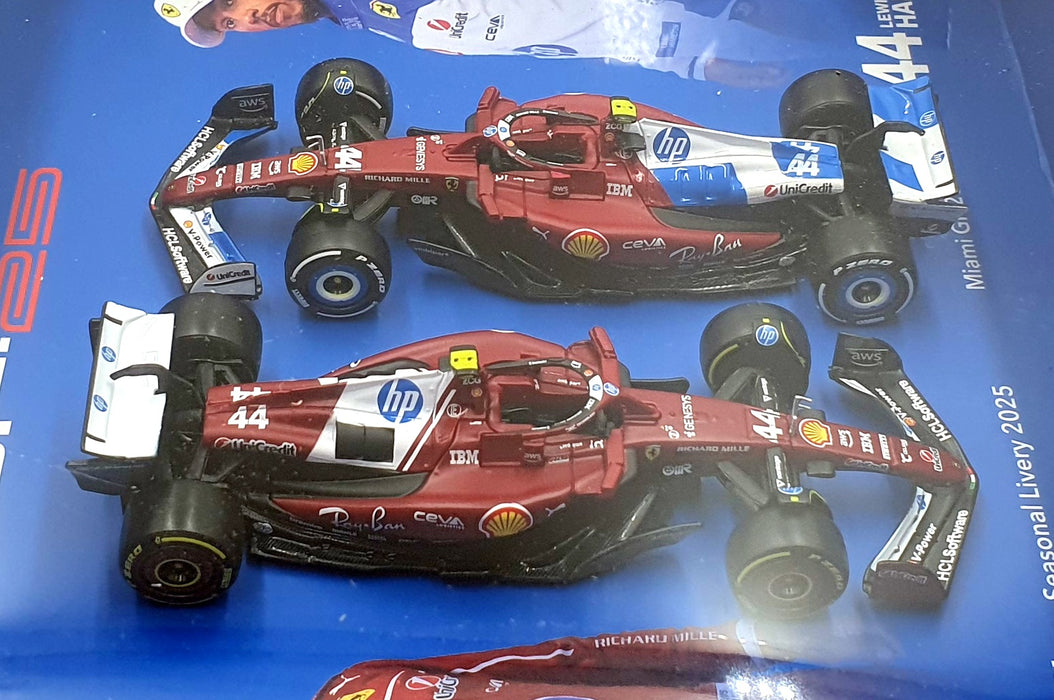Burago 1/43 Scale 18-36856 Ferrari SF-25 F1 2025 #44 Miami/Seasonal Hamilton