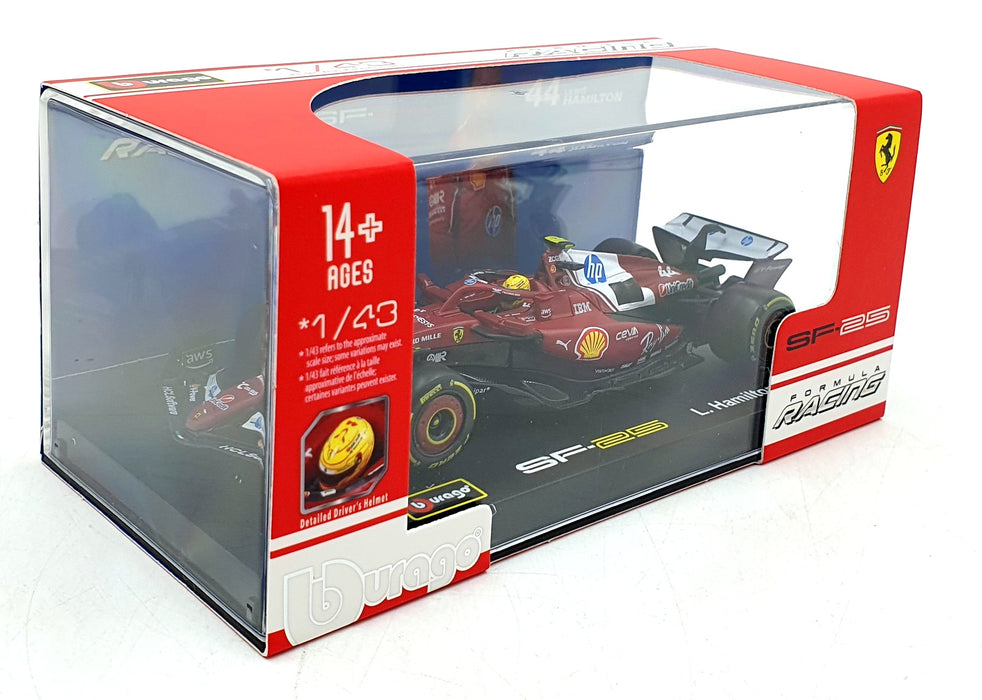 Burago 1/43 Scale 18-36852 - F1 Ferrari SF-25 2025 #44 L.Hamilton