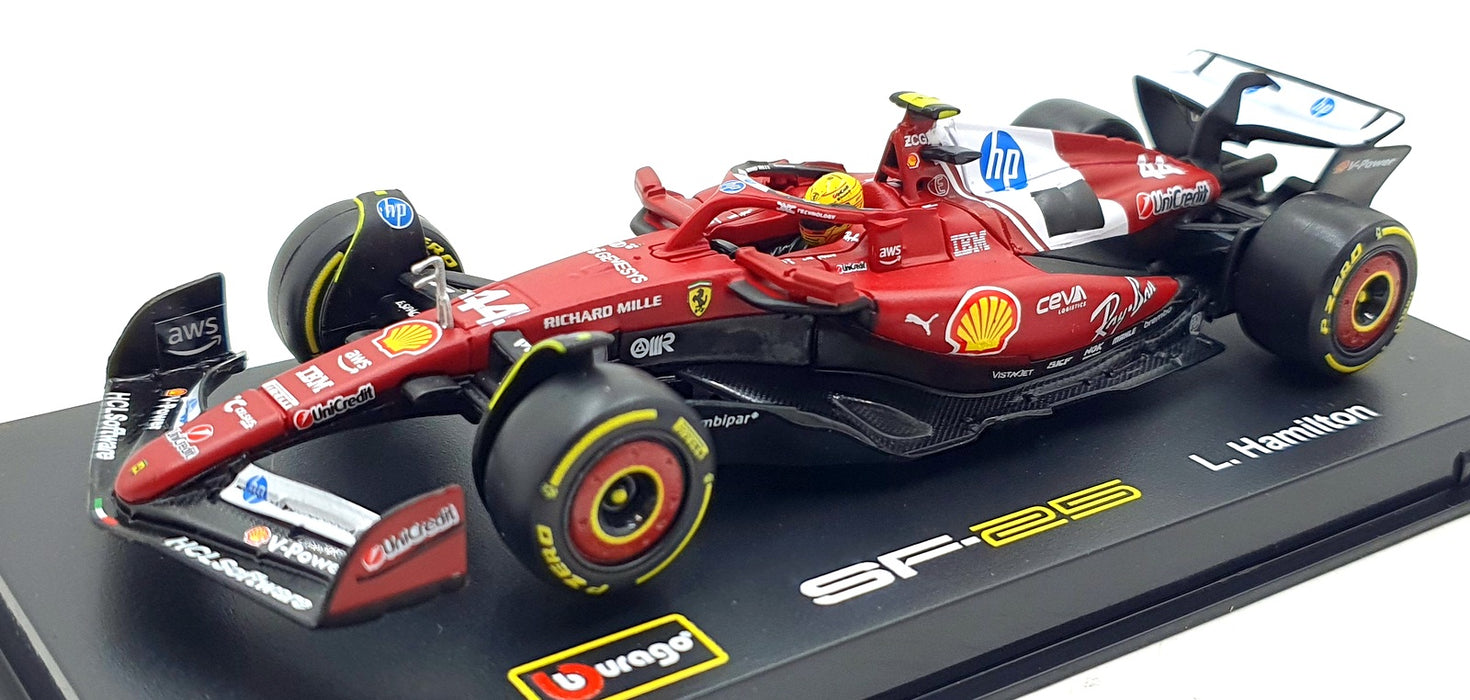 Burago 1/43 Scale 18-36852 - F1 Ferrari SF-25 2025 #44 L.Hamilton