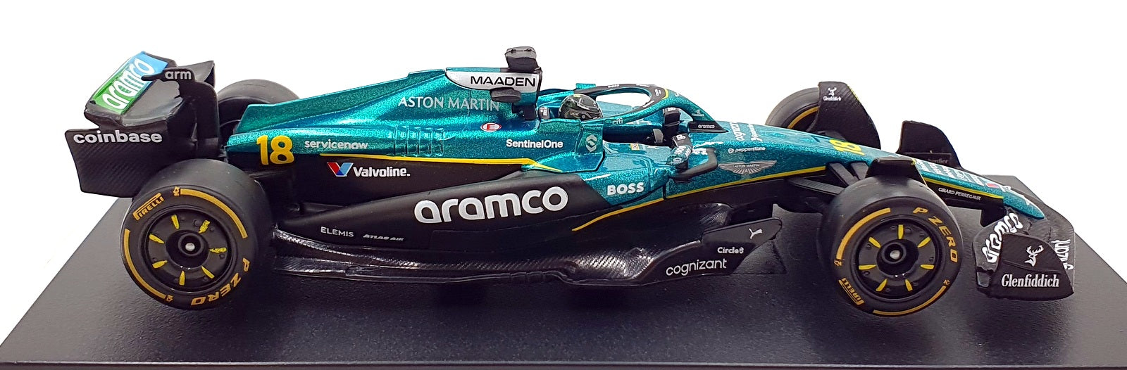 Burago 1/43 Scale 18-38251 - F1 Aston Martin AMR25 2025 #18 L.Stroll