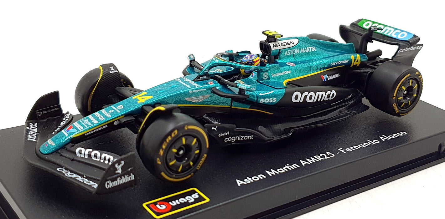 Burago 1/43 Scale 18-38251 - F1 Aston Martin AMR25 2025 #14 F.Alonso