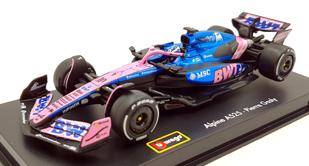 Burago 1/43 Scale 18-38258 - F1 BWT Alpine A525 2025 #10 P.Gasly