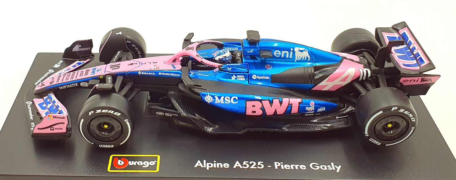 Burago 1/43 Scale 18-38258 - F1 BWT Alpine A525 2025 #10 P.Gasly