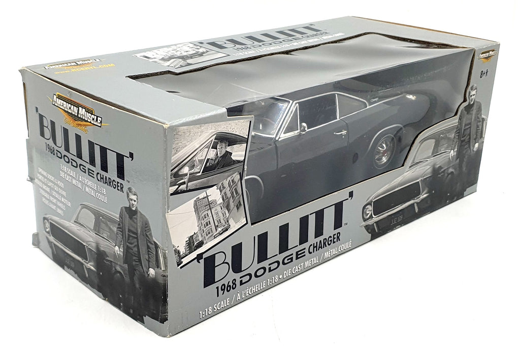 Ertl 1/18 Scale Diecast 36685 - Bullitt 1968 Dodge Charger Black Steve McQueen