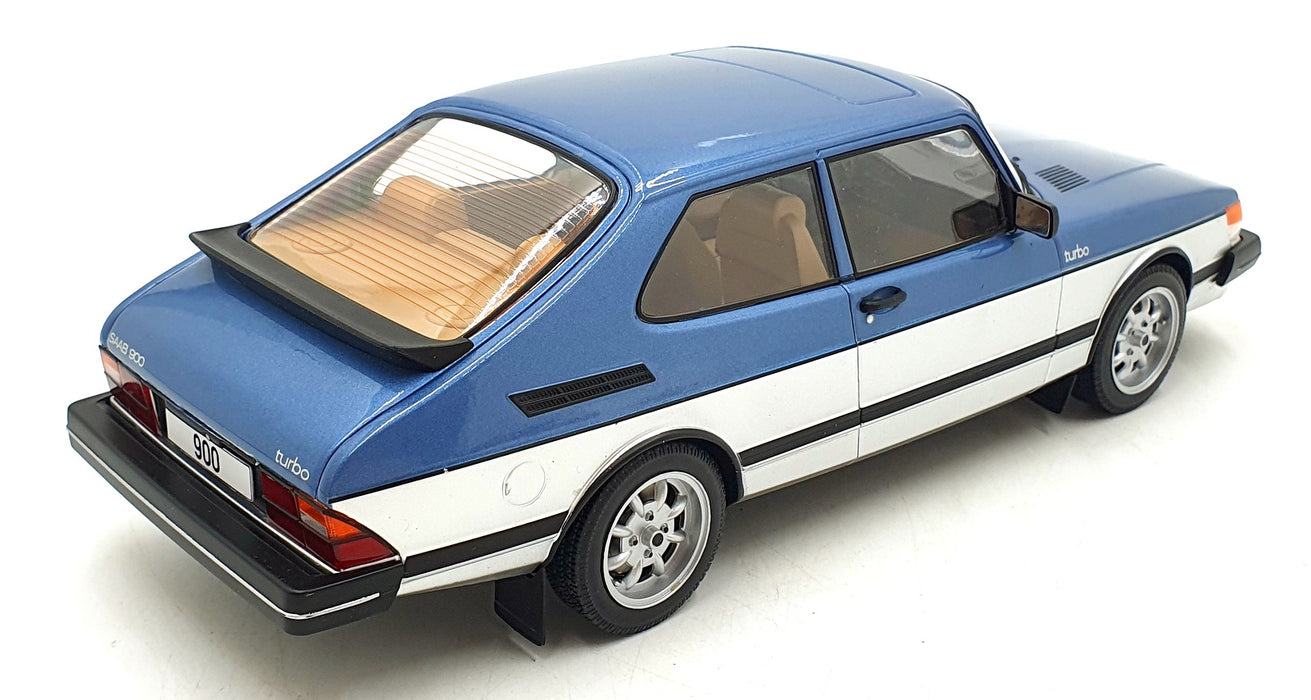 MCG 1/18 Scale Diecast 22726A - Saab 900 Turbo - Blue/Silver