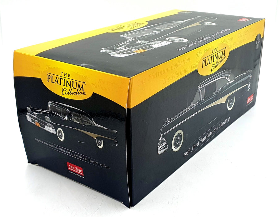 Sun Star 1/18 Scale Diecast 5272 - 1958 Ford Fairlane 500 Hardtop - Raven Black