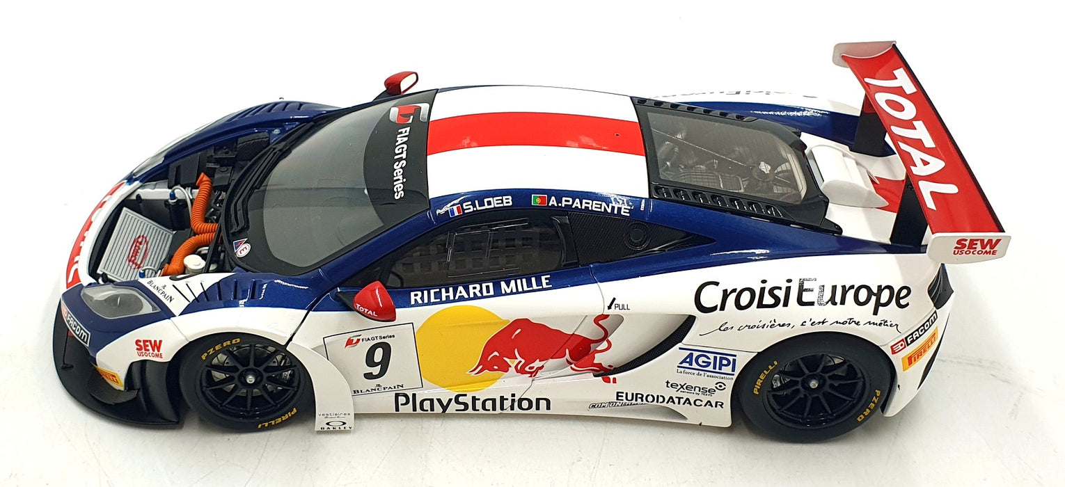 Autoart 1/18 Scale Diecast 81342 - McLaren 12C GT3 Red Bull #9 S.Loeb/Parente
