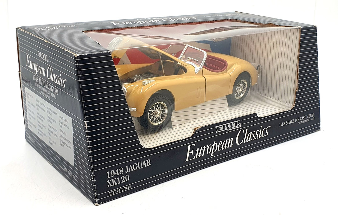 Ertl 1/18 Scale Diecast 7492 - Jaguar XK120 1948 - Beige