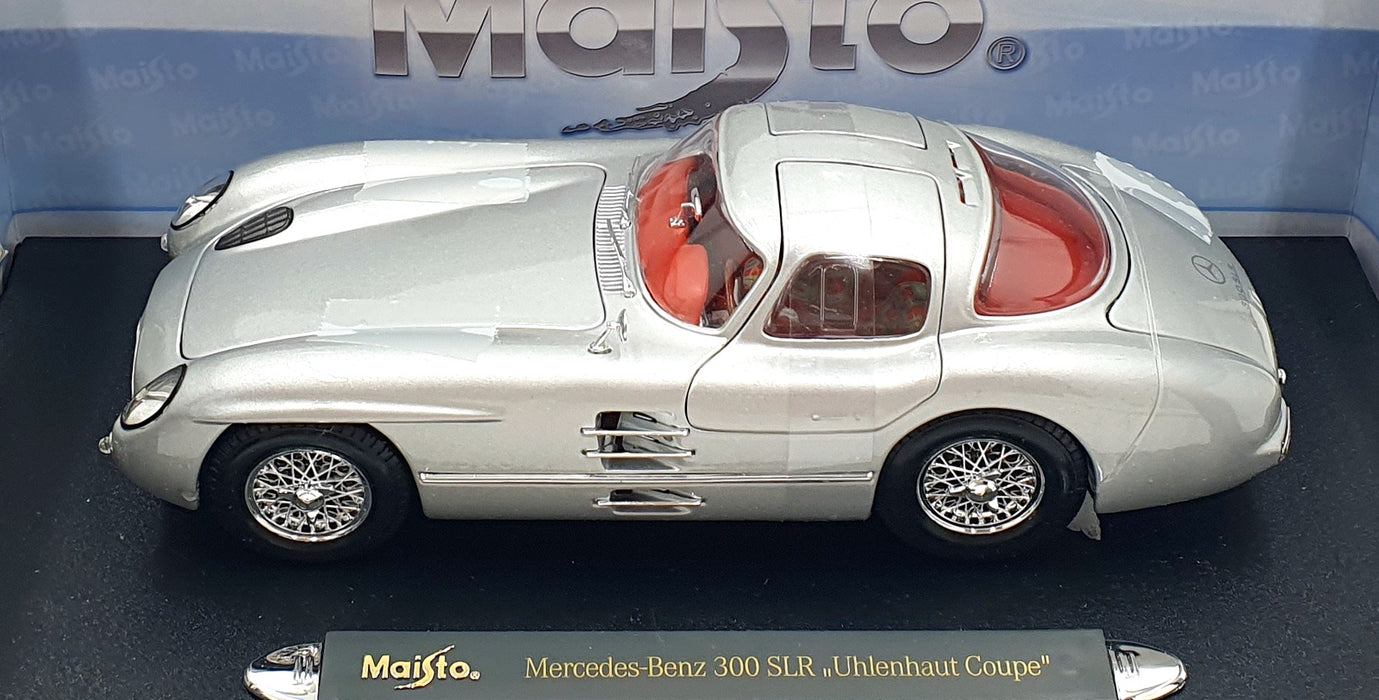 Maisto 1/18 Scale 36898 - Mercedes Benz 300 SLR Coupe Uhlenhaut - Silver