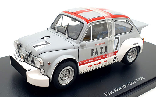 Autoart 1/18 Scale Diecast 72641 - Fiat Abarth 1000 TCR #7 - Grey/Red Stripes