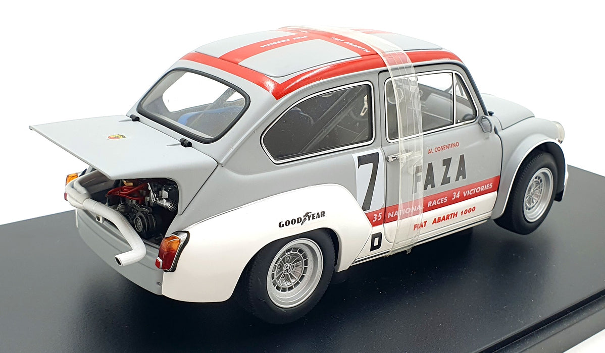 Autoart 1/18 Scale Diecast 72641 - Fiat Abarth 1000 TCR #7 - Grey/Red Stripes