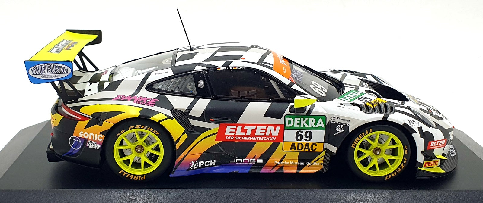 Minichamps 1/18 Scale 153 196099 - Porsche 911 GT3 R 991.2 Iron Force GT 2019
