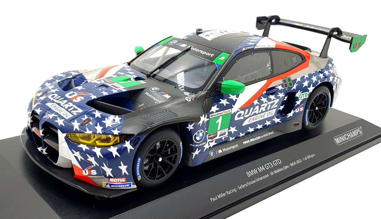 Minichamps 1/18 Scale Diecast 155 222011 - BMW M4 GT3 GTD PM Racing IMSA 2022