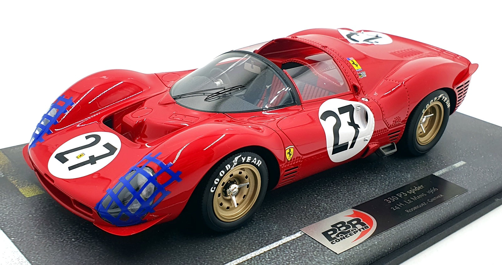 BBR 1/18 Scale Resin BBRC1849A - Ferrari 330 P3 Spyder N.A.R.T Le Mans 1966 #27