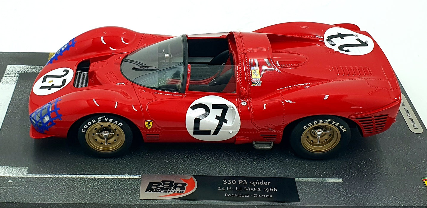 BBR 1/18 Scale Resin BBRC1849A - Ferrari 330 P3 Spyder N.A.R.T Le Mans 1966 #27