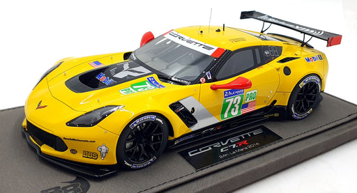 BBR 1/18 Scale Resin P1897 - Chevrolet Corvette C7.R Le Mans 2014 #73 - Yellow