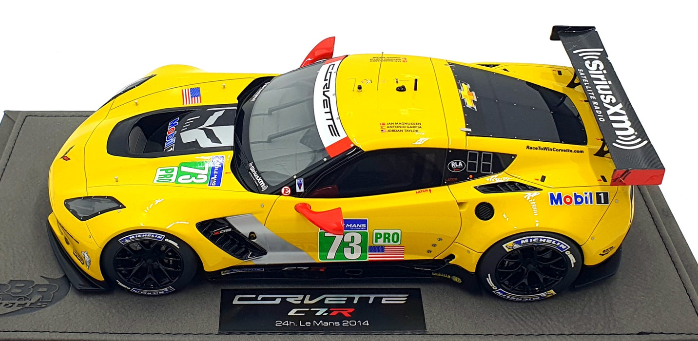 BBR 1/18 Scale Resin P1897 - Chevrolet Corvette C7.R Le Mans 2014 #73 - Yellow