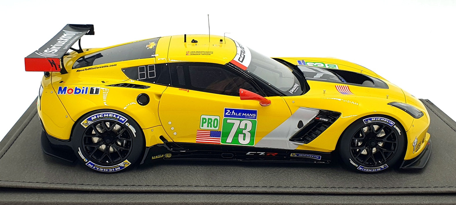 BBR 1/18 Scale Resin P1897 - Chevrolet Corvette C7.R Le Mans 2014 #73 - Yellow