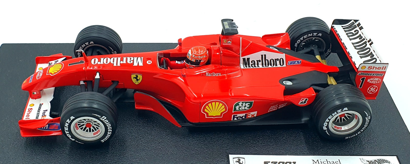Hot Wheels 1/18 Scale Diecast 50202 Ferrari F2001 Michael Schumacher F1