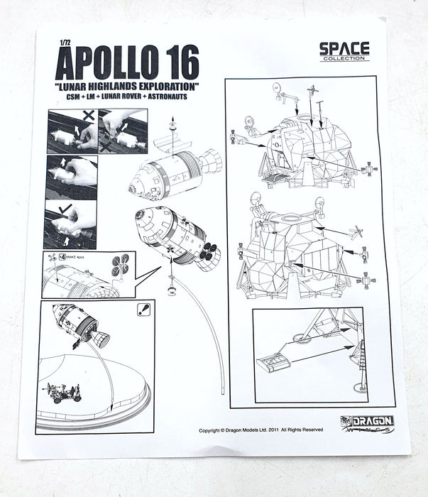 Dragon 1/72 Scale 50398-03 - NASA Apollo 16 Lunar Highlands Exploration