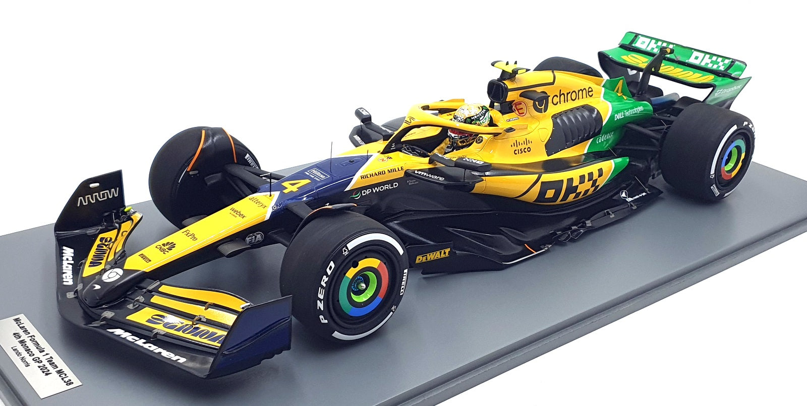 Spark 1/12 Scale 12S048 - McLaren F1 MCL38 Monaco Senna 2024 #4 L.Norris
