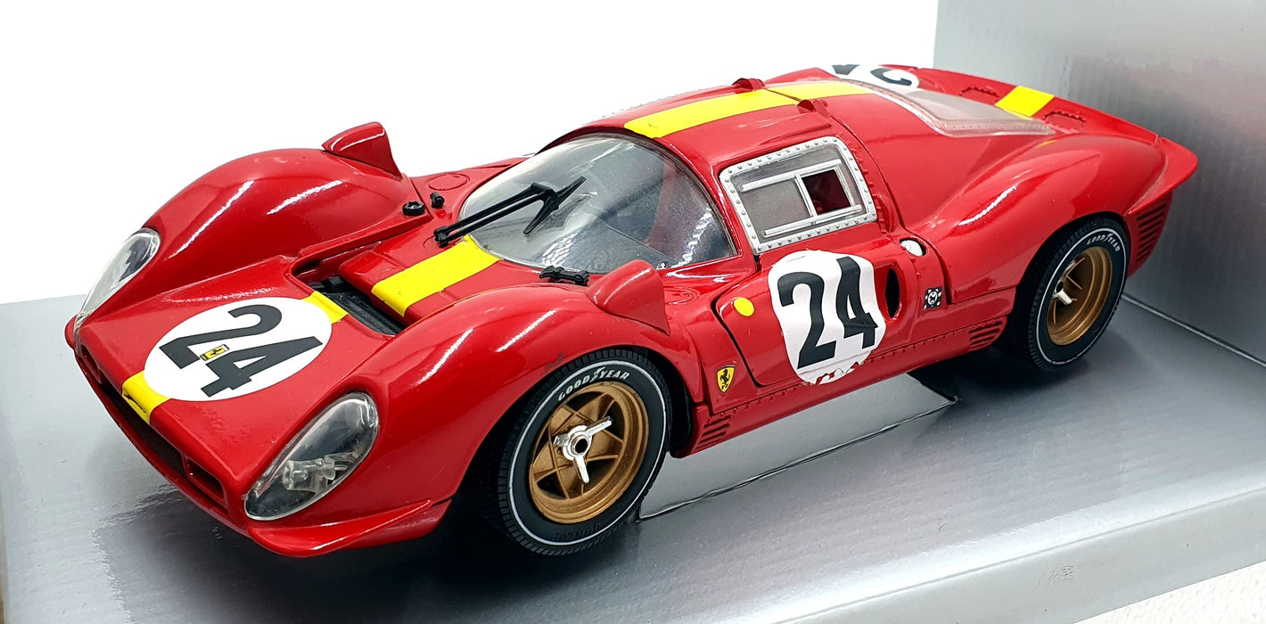 Universal Hobbies 1/18 Scale 35391 - Ferrari 330 P4 Le Mans 1967 #24 - Red