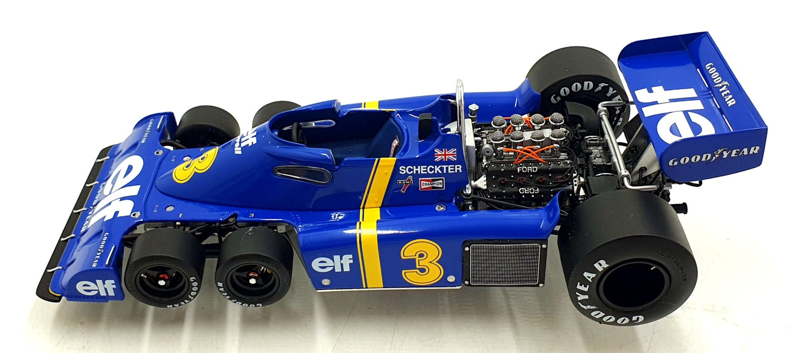 Exoto 1/18 Scale Diecast 97040 - Tyrrell Ford P34 6 Wheeler F1 J.Scheckter #3