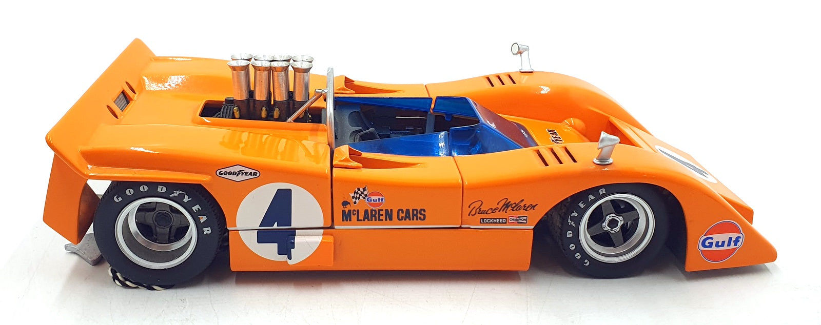 GMP 1/18 scale Diecast 12021 - McLaren M8A #4 B.McLaren Gulf - Orange