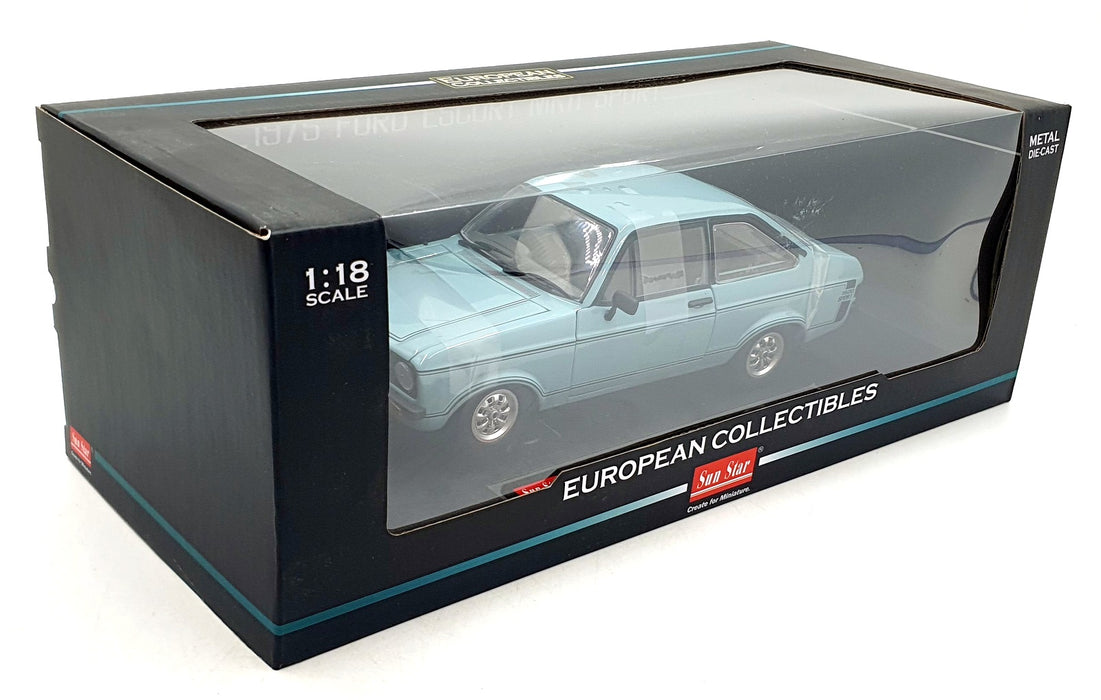 Sun Star 1/18 Scale 4617R - 1975 Ford Escort MKII Sport - Riviera Blue
