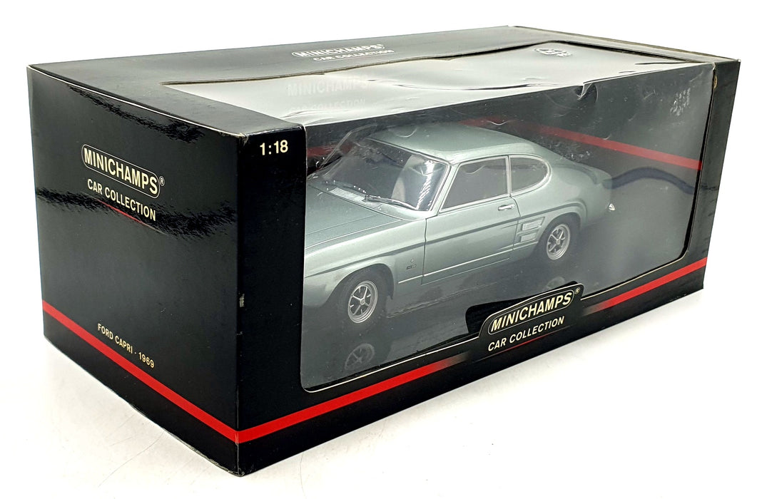 Minichamps 1/18 Scale Diecast 150 089002 - Ford Capri 1969 - Metallic Blue