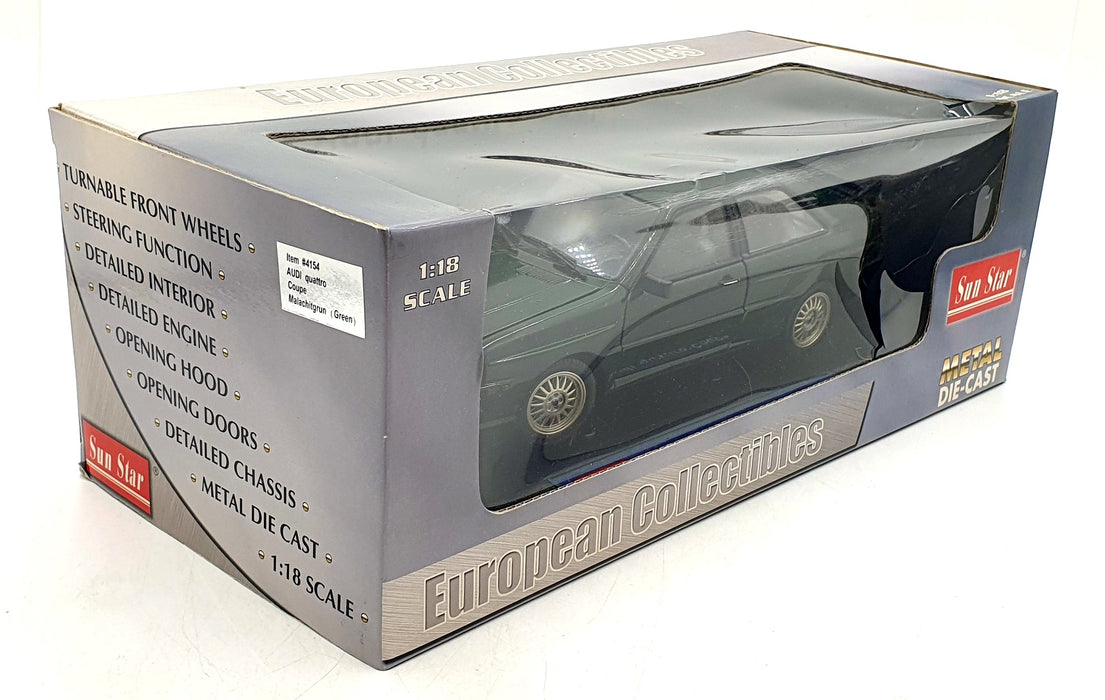 Sun Star 1/18 Scale Diecast 4154 - Audi Quattro Coupe - Malachitgrun Green