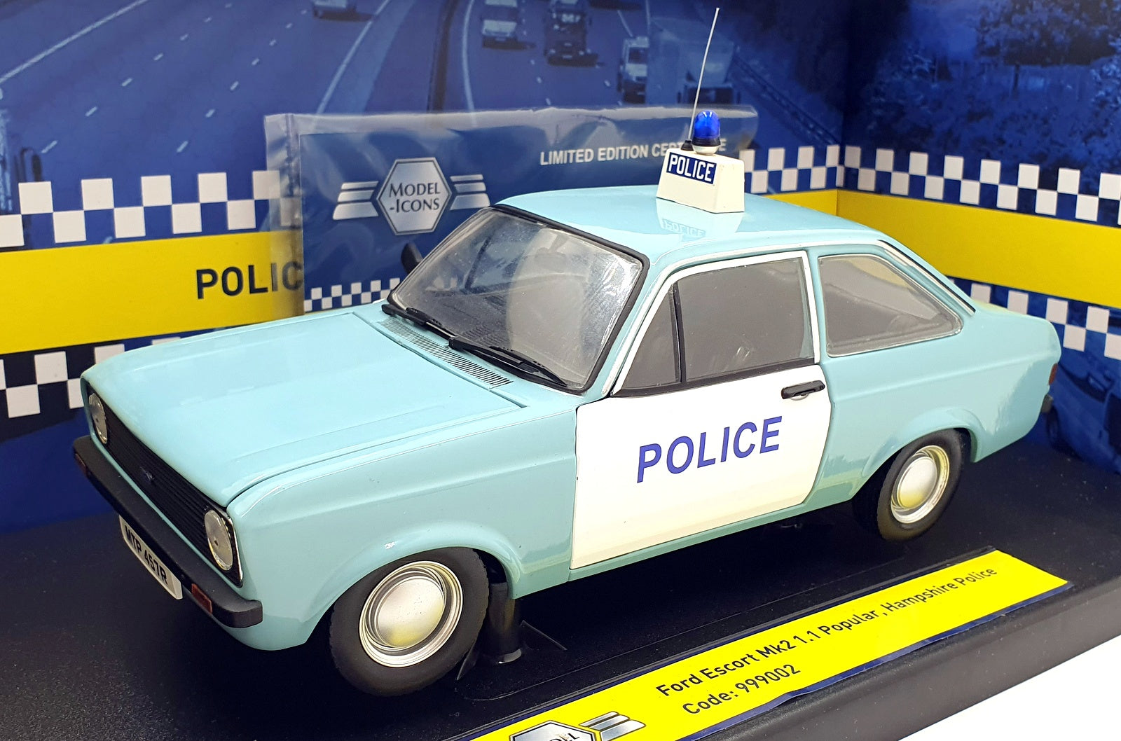 Model Icons 1/18 Scale 999002 - Ford Escort Mk2 1.1L Pop - Hampshire Police
