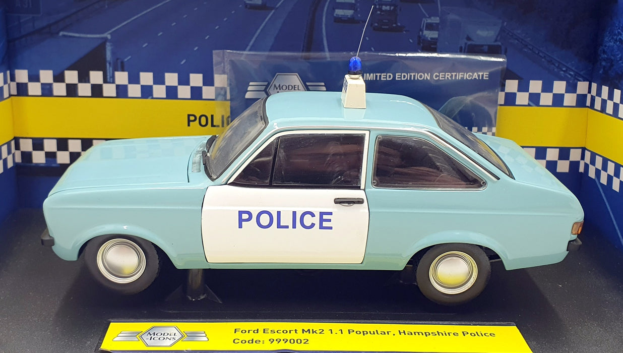 Model Icons 1/18 Scale 999002 - Ford Escort Mk2 1.1L Pop - Hampshire Police