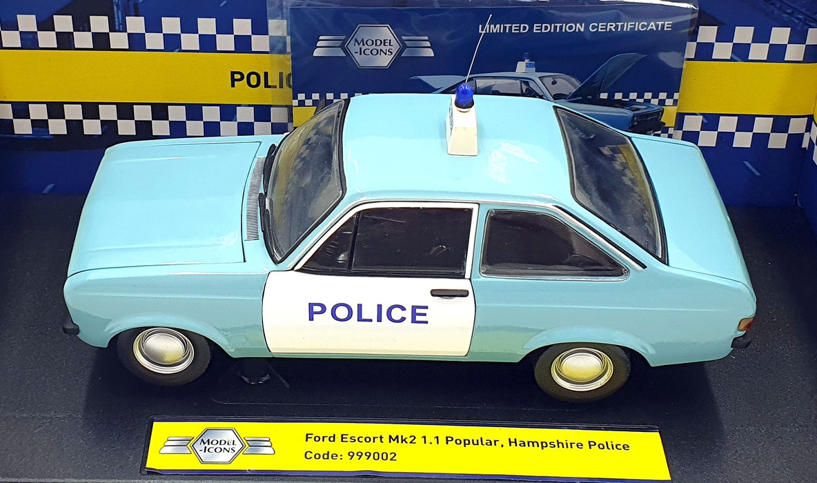 Model Icons 1/18 Scale 999002 - Ford Escort Mk2 1.1L Pop - Hampshire Police