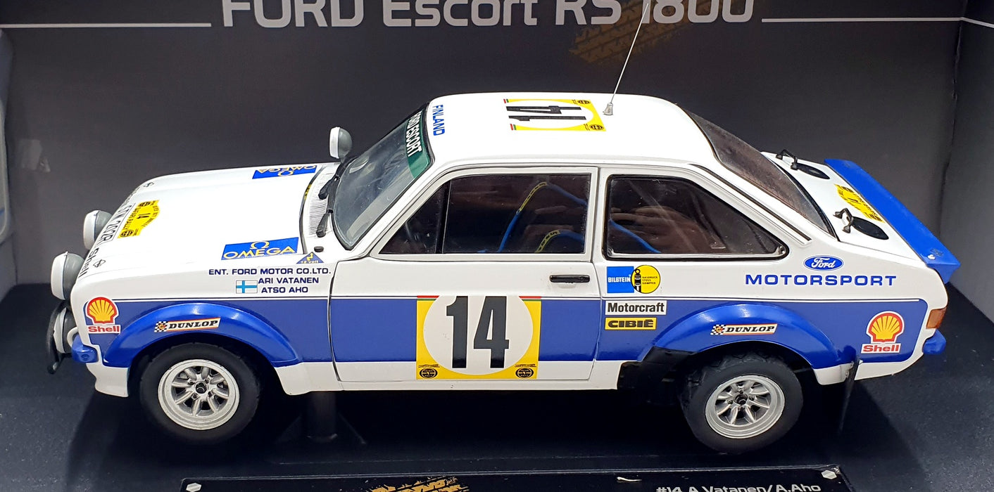 Sun Star 1/18 Scale 4491 Ford Escort MK2 RS 1800 Safari Rally 1977 #14 Vatenen