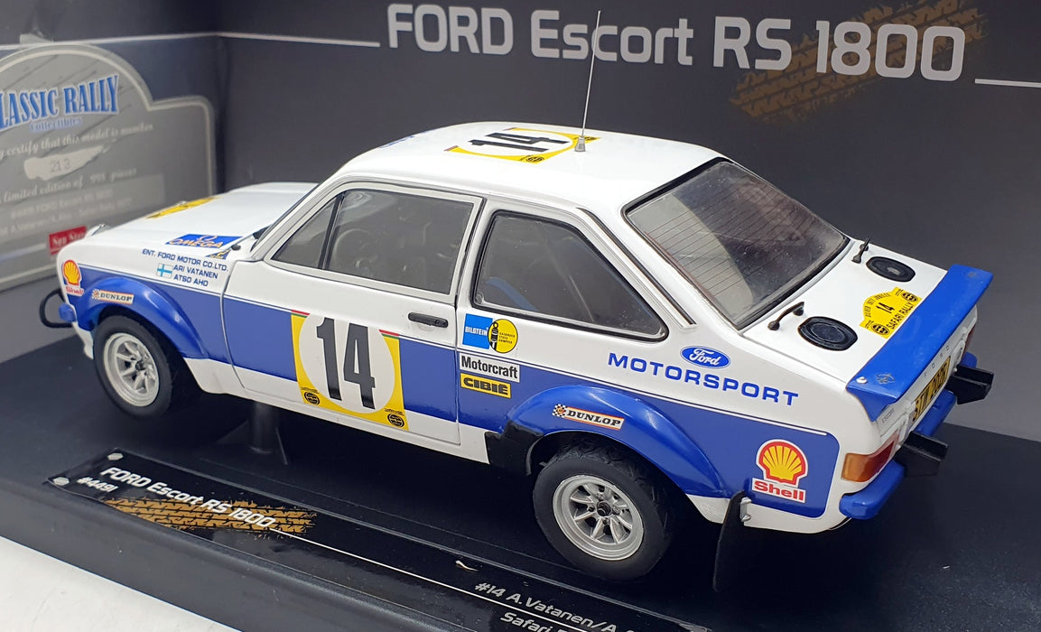 Sun Star 1/18 Scale 4491 Ford Escort MK2 RS 1800 Safari Rally 1977 #14 Vatenen