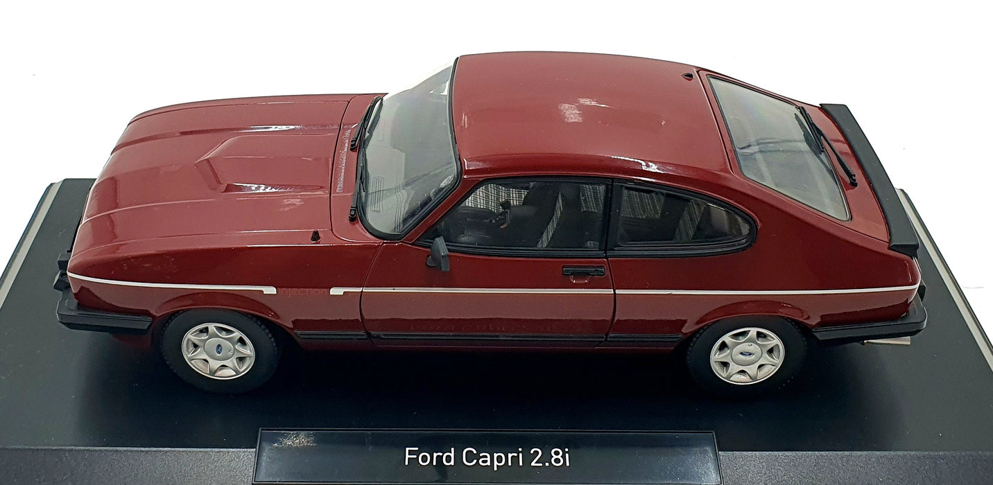 Norev 1/18 Scale Diecast 182717 - Ford Capri 2.8i 1982 - Dark red