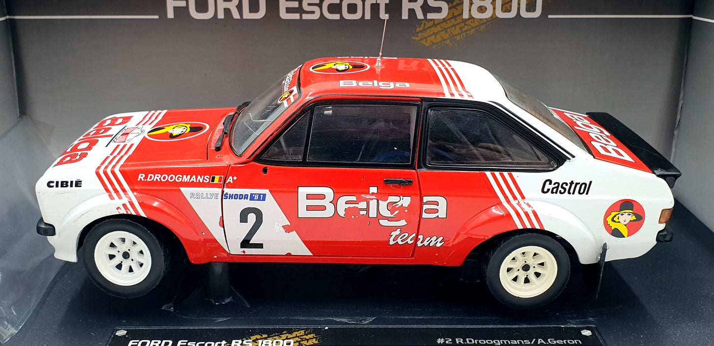 Sun Star 1/18 Scale 4452 - Ford Escort RS1800 #2 Skoda Rally 1981 Belga