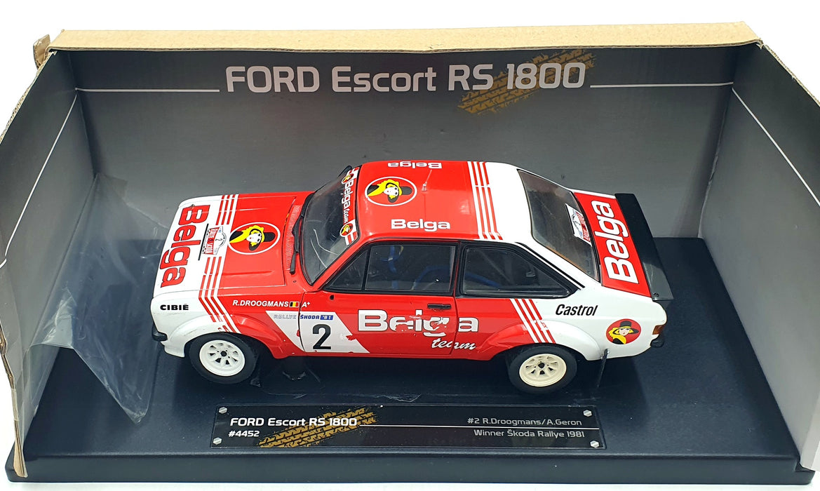 Sun Star 1/18 Scale 4452 - Ford Escort RS1800 #2 Skoda Rally 1981 Belga