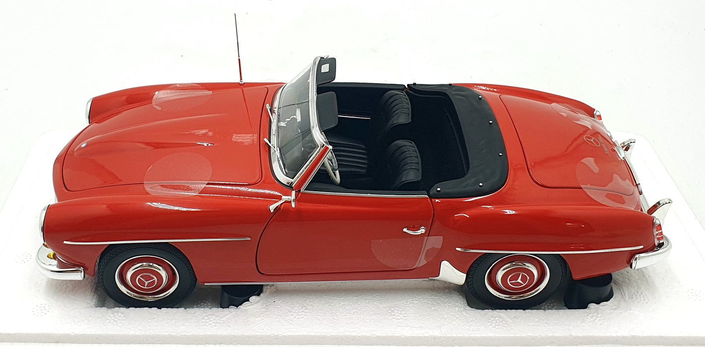 Minichamps 1/18 Scale Diecast 100 037032 - Mercedes-Benz 190 SL 1955 - Red