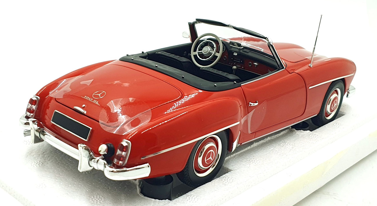 Minichamps 1/18 Scale Diecast 100 037032 - Mercedes-Benz 190 SL 1955 - Red