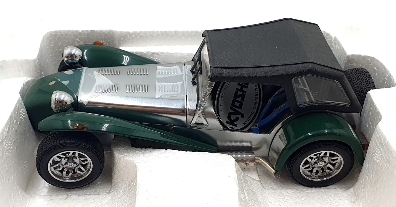 Kyosho 1/18 scale Diecast 7020 - Caterham Super Seven Clam Shell Wing Green