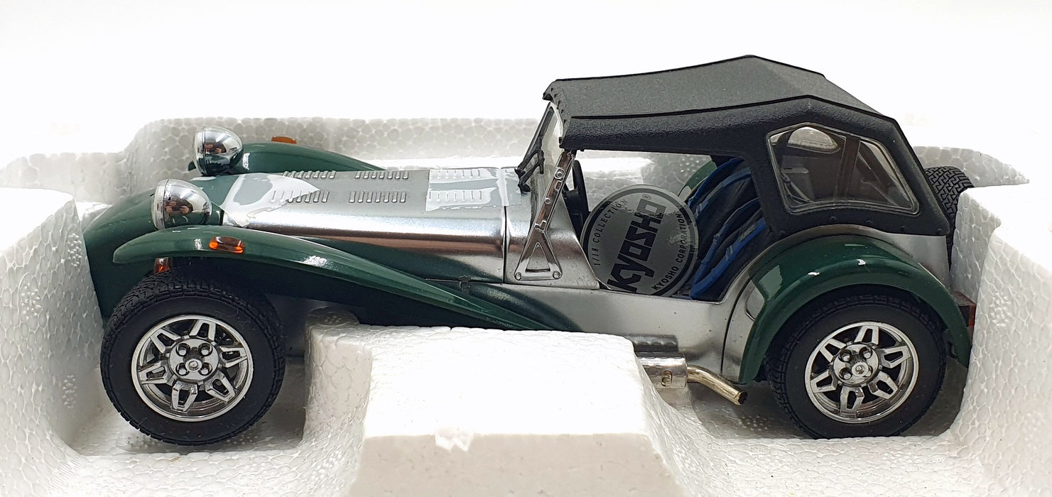 Kyosho 1/18 scale Diecast 7020 - Caterham Super Seven Clam Shell Wing Green