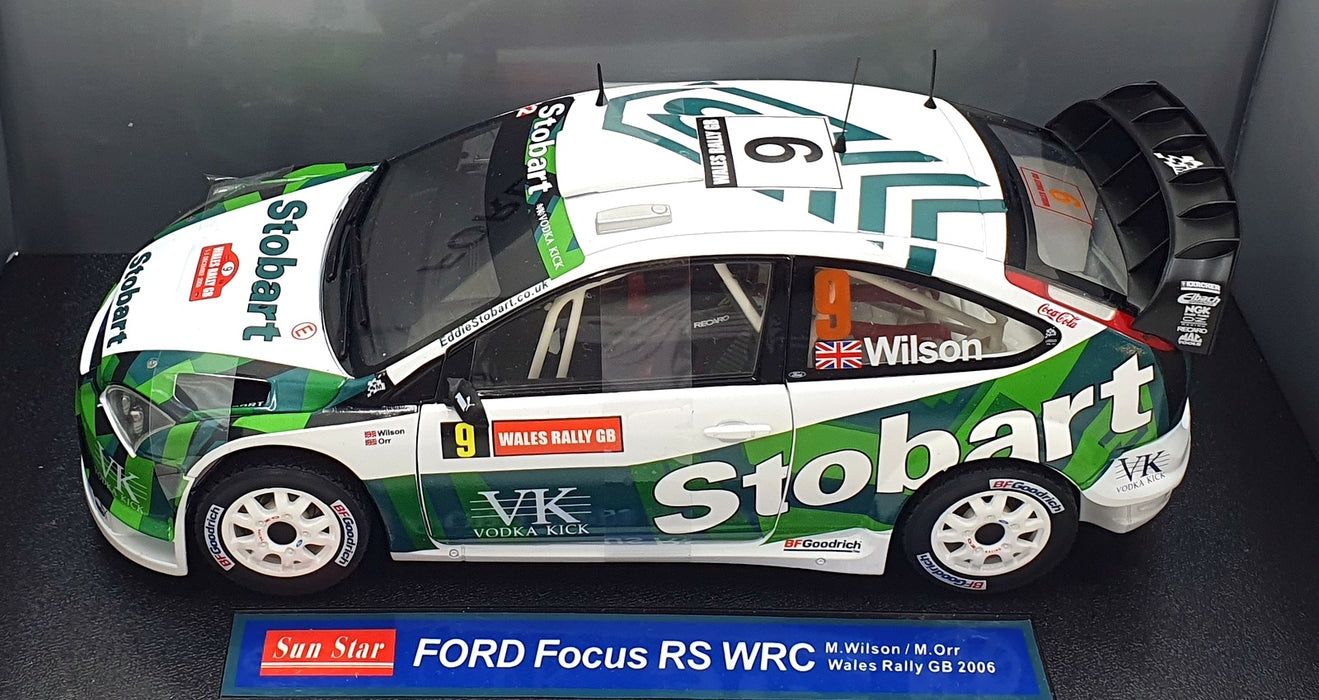 Sun Star 1/18 Scale 3916 Ford Focus RS WRC Wales Rally 2006 - #9 Wilson/Orr