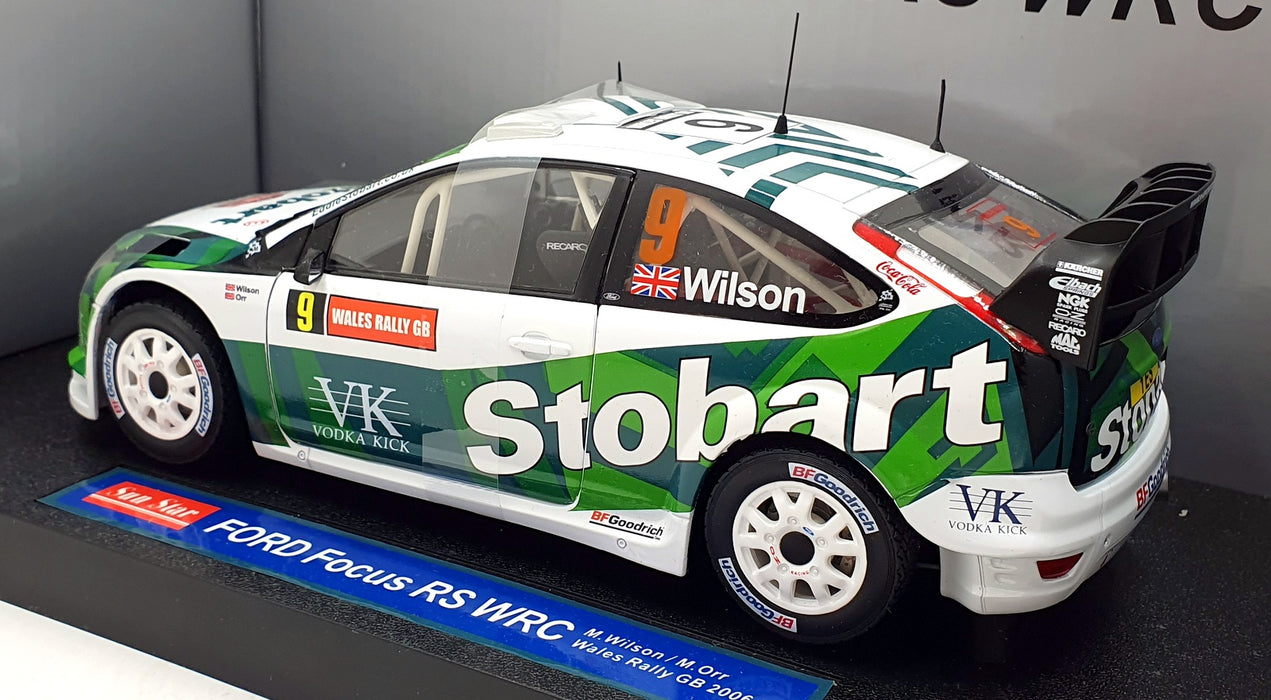 Sun Star 1/18 Scale 3916 Ford Focus RS WRC Wales Rally 2006 - #9 Wilson/Orr