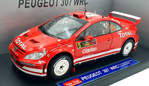 Sun Star 1/18 Scale Diecast 4684 - Peugeot 307 WRC Rally Cyprus Rally 2004