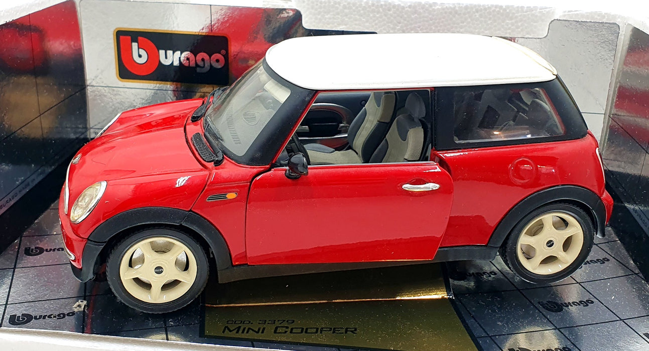 Burago 1/18 Scale Diecast 3379 - Mini Cooper 2000 - Red White